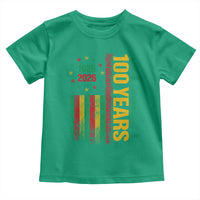 100 Years Of Black History Month Toddler T Shirt African American Centennial Milestone American Flag
