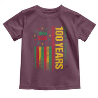 100 Years Of Black History Month Toddler T Shirt African American Centennial Milestone American Flag