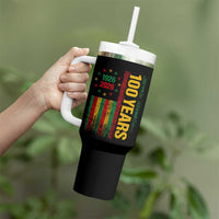 100 Years Of Black History Month Tumbler With Handle African American Centennial Milestone American Flag