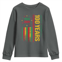 100 Years Of Black History Month Youth Sweatshirt African American Centennial Milestone American Flag