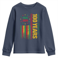 100 Years Of Black History Month Youth Sweatshirt African American Centennial Milestone American Flag