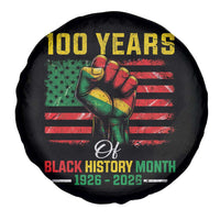 100 Years Of Black History Month Spare Tire Cover Hand Fist African American Milestone American Flag