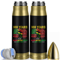 100 Years Of Black History Month Bullet Tumbler Hand Fist African American Milestone American Flag