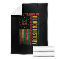100 Years Of Black History Throw Blanket Centennial Milestone Vintage African American Flag