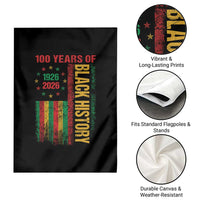 100 Years Of Black History Garden Flag Centennial Milestone Vintage African American Flag