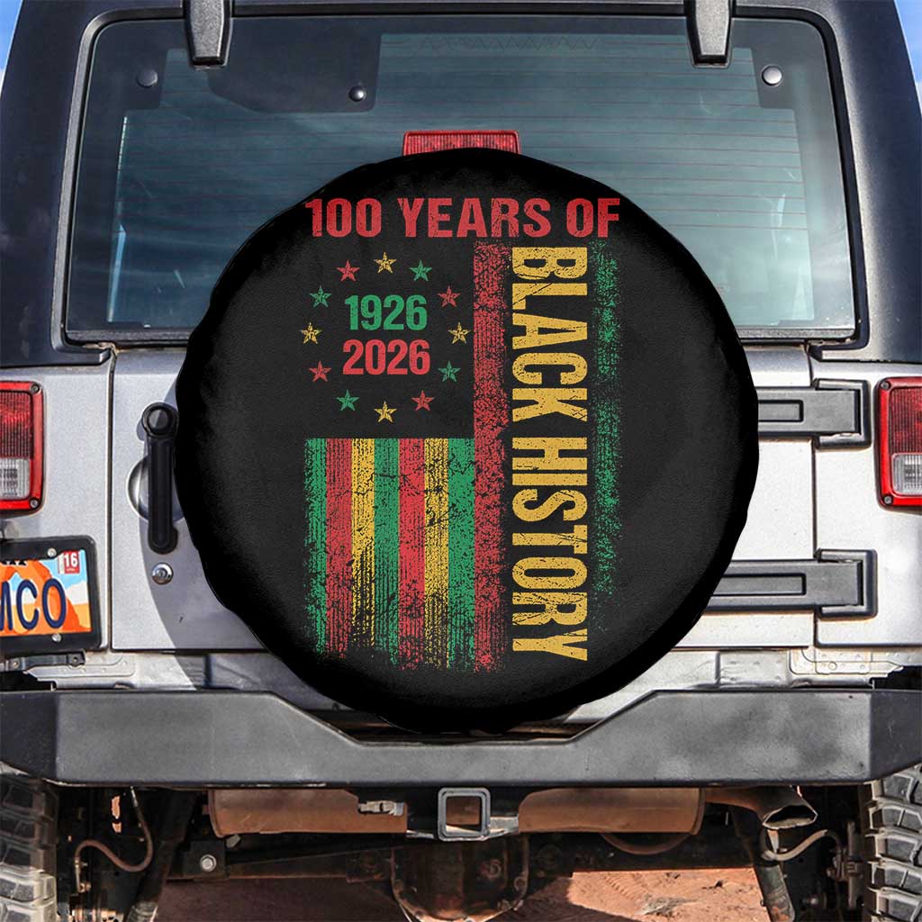 100 Years Of Black History Spare Tire Cover Centennial Milestone Vintage African American Flag