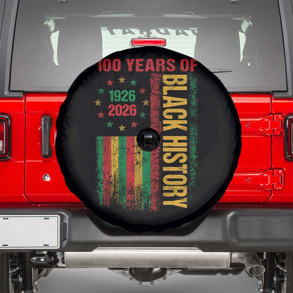 100 Years Of Black History Spare Tire Cover Centennial Milestone Vintage African American Flag