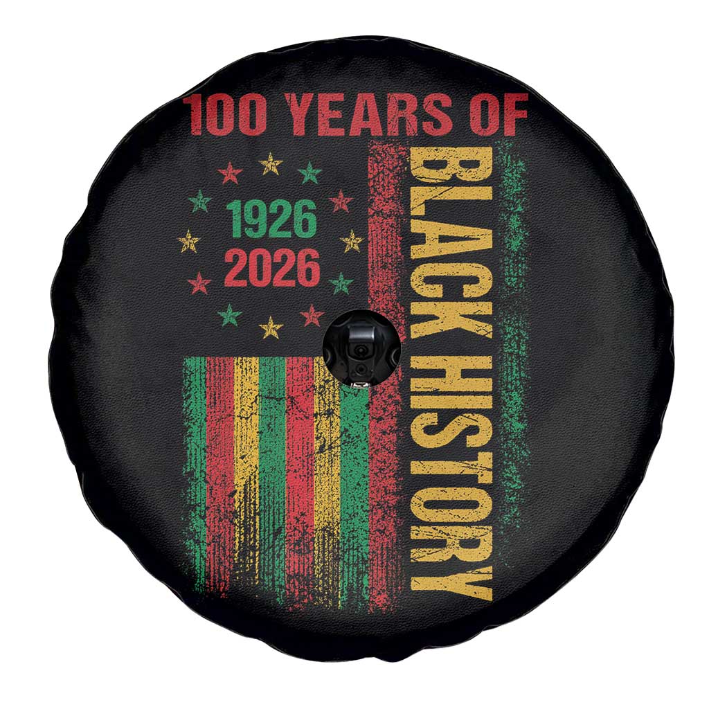 100 Years Of Black History Spare Tire Cover Centennial Milestone Vintage African American Flag