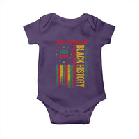 100 Years Of Black History Baby Onesie Centennial Milestone Vintage African American Flag