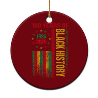 100 Years Of Black History Ceramic Ornament Centennial Milestone Vintage African American Flag