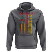 100 Years Of Black History Hoodie Centennial Milestone Vintage African American Flag