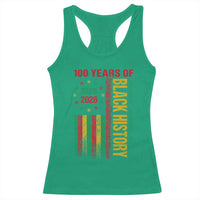 100 Years Of Black History Racerback Tank Top Centennial Milestone Vintage African American Flag