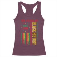 100 Years Of Black History Racerback Tank Top Centennial Milestone Vintage African American Flag
