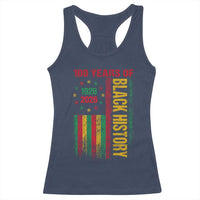 100 Years Of Black History Racerback Tank Top Centennial Milestone Vintage African American Flag