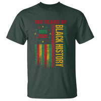 100 Years Of Black History T Shirt Centennial Milestone Vintage African American Flag