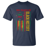 100 Years Of Black History T Shirt Centennial Milestone Vintage African American Flag