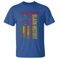 100 Years Of Black History T Shirt Centennial Milestone Vintage African American Flag
