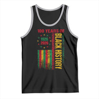 100 Years Of Black History Tank Top Centennial Milestone Vintage African American Flag