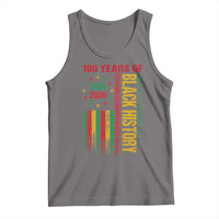 100 Years Of Black History Tank Top Centennial Milestone Vintage African American Flag