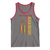 100 Years Of Black History Tank Top Centennial Milestone Vintage African American Flag