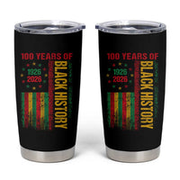100 Years Of Black History Tumbler Cup Centennial Milestone Vintage African American Flag