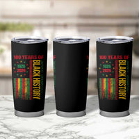 100 Years Of Black History Tumbler Cup Centennial Milestone Vintage African American Flag