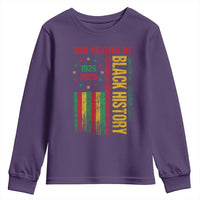 100 Years Of Black History Youth Sweatshirt Centennial Milestone Vintage African American Flag