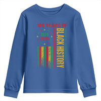 100 Years Of Black History Youth Sweatshirt Centennial Milestone Vintage African American Flag