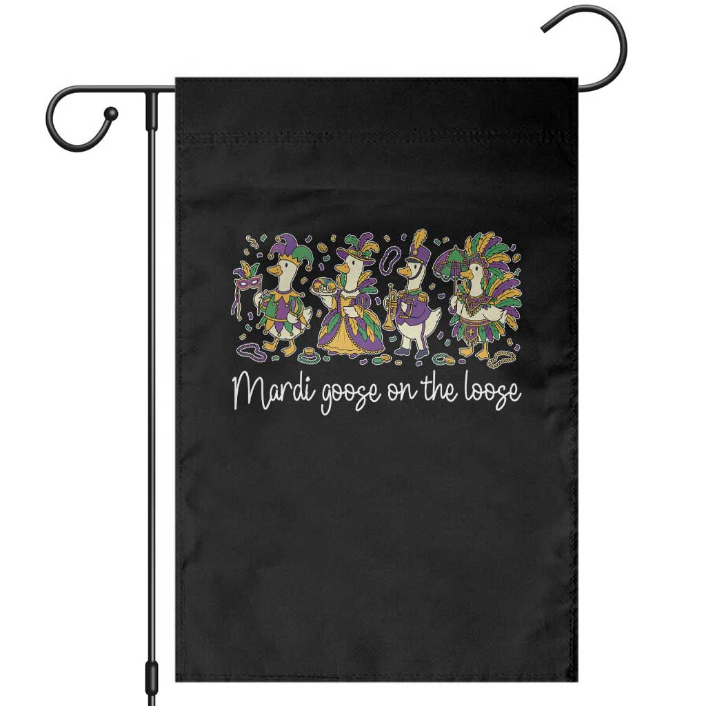 Goose Mardi Gras Garden Flag Funny Mardi Goose On The Loose New Orleans Carnival