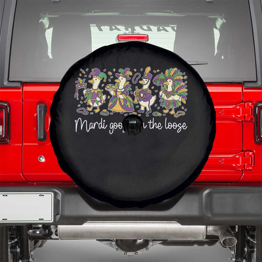 Goose Mardi Gras Spare Tire Cover Funny Mardi Goose On The Loose New Orleans Carnival
