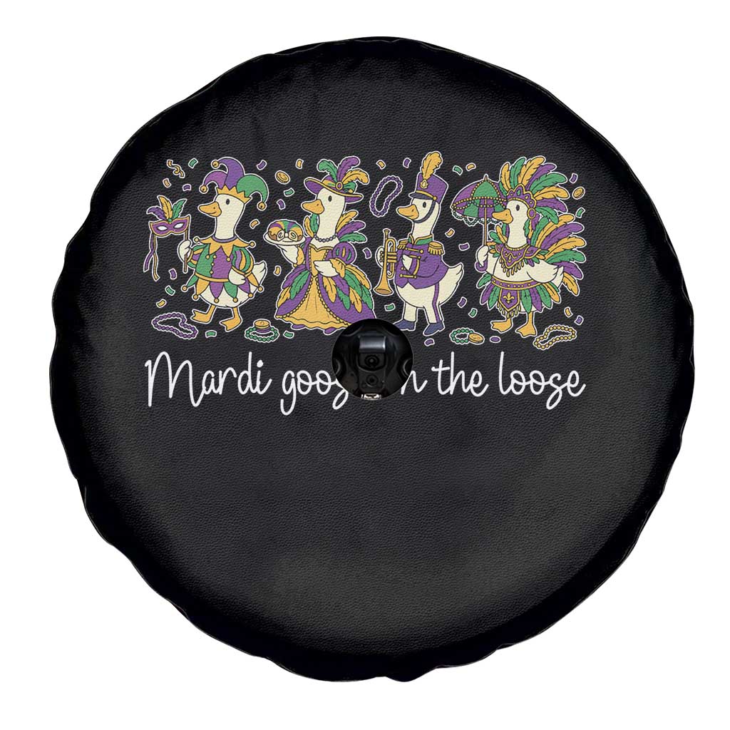 Goose Mardi Gras Spare Tire Cover Funny Mardi Goose On The Loose New Orleans Carnival