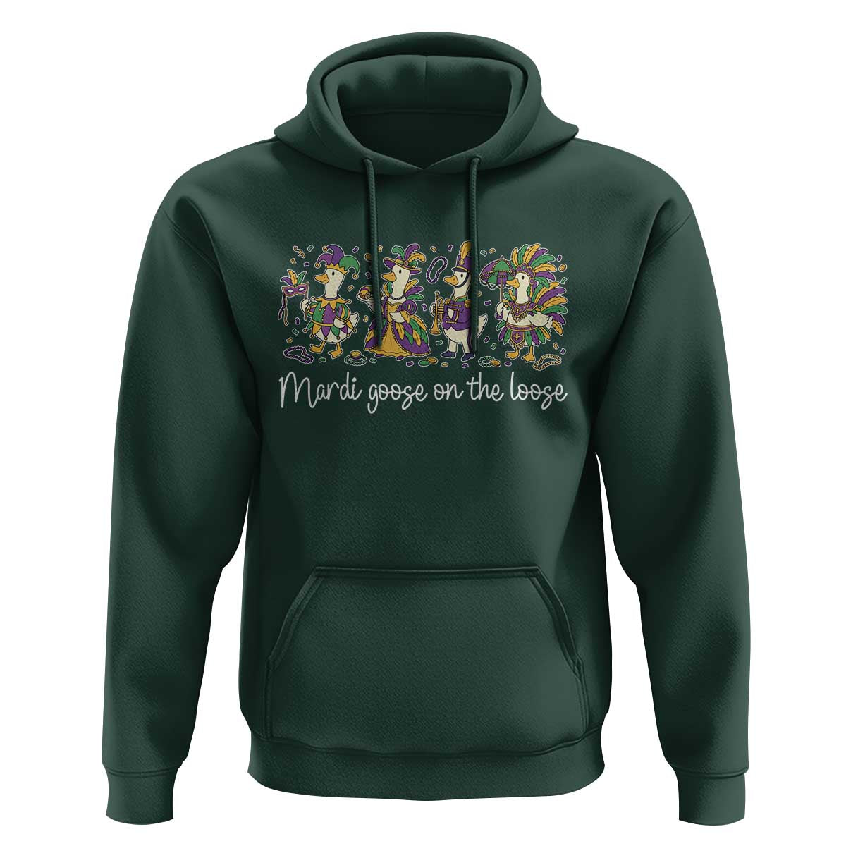 Goose Mardi Gras Hoodie Funny Mardi Goose On The Loose New Orleans Carnival