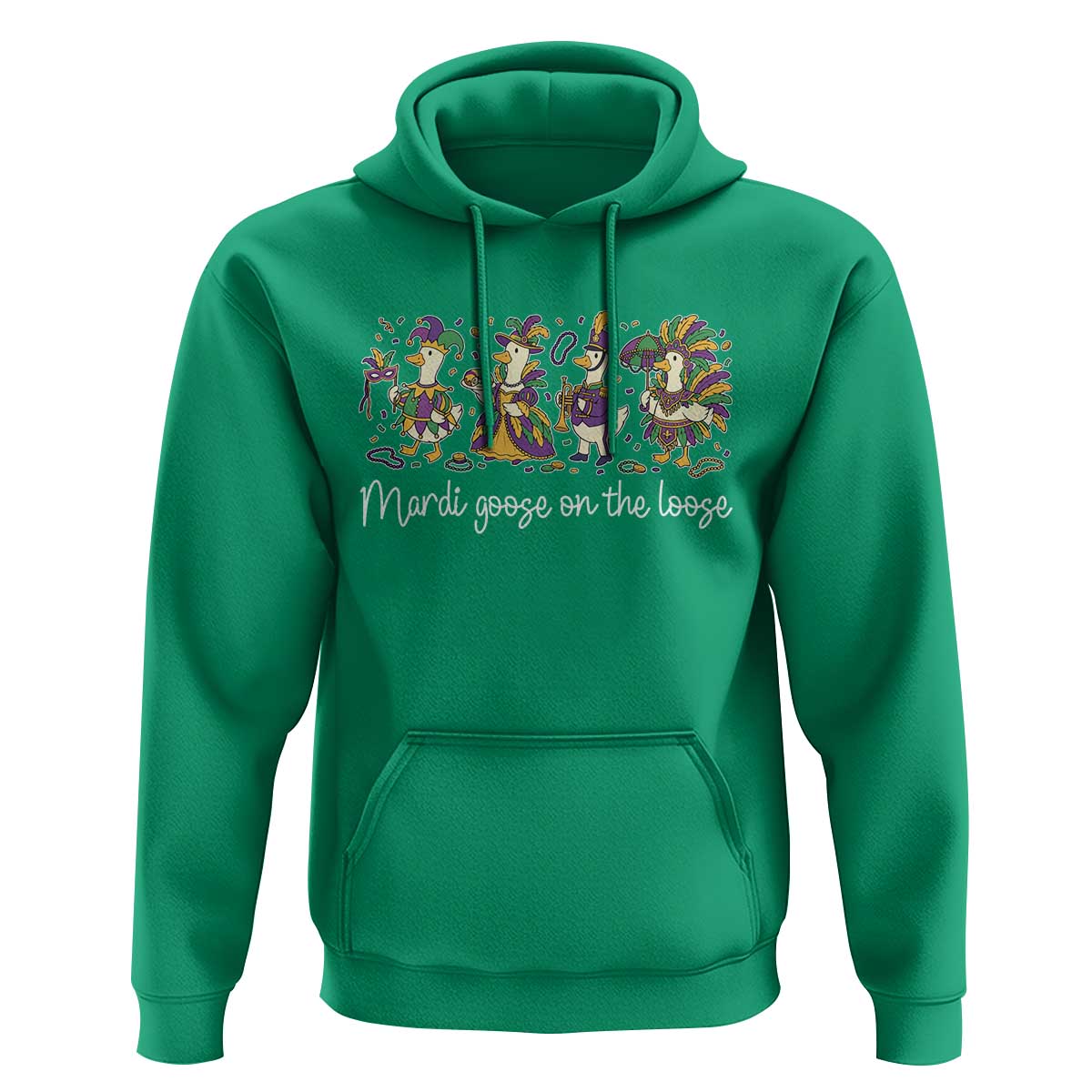 Goose Mardi Gras Hoodie Funny Mardi Goose On The Loose New Orleans Carnival