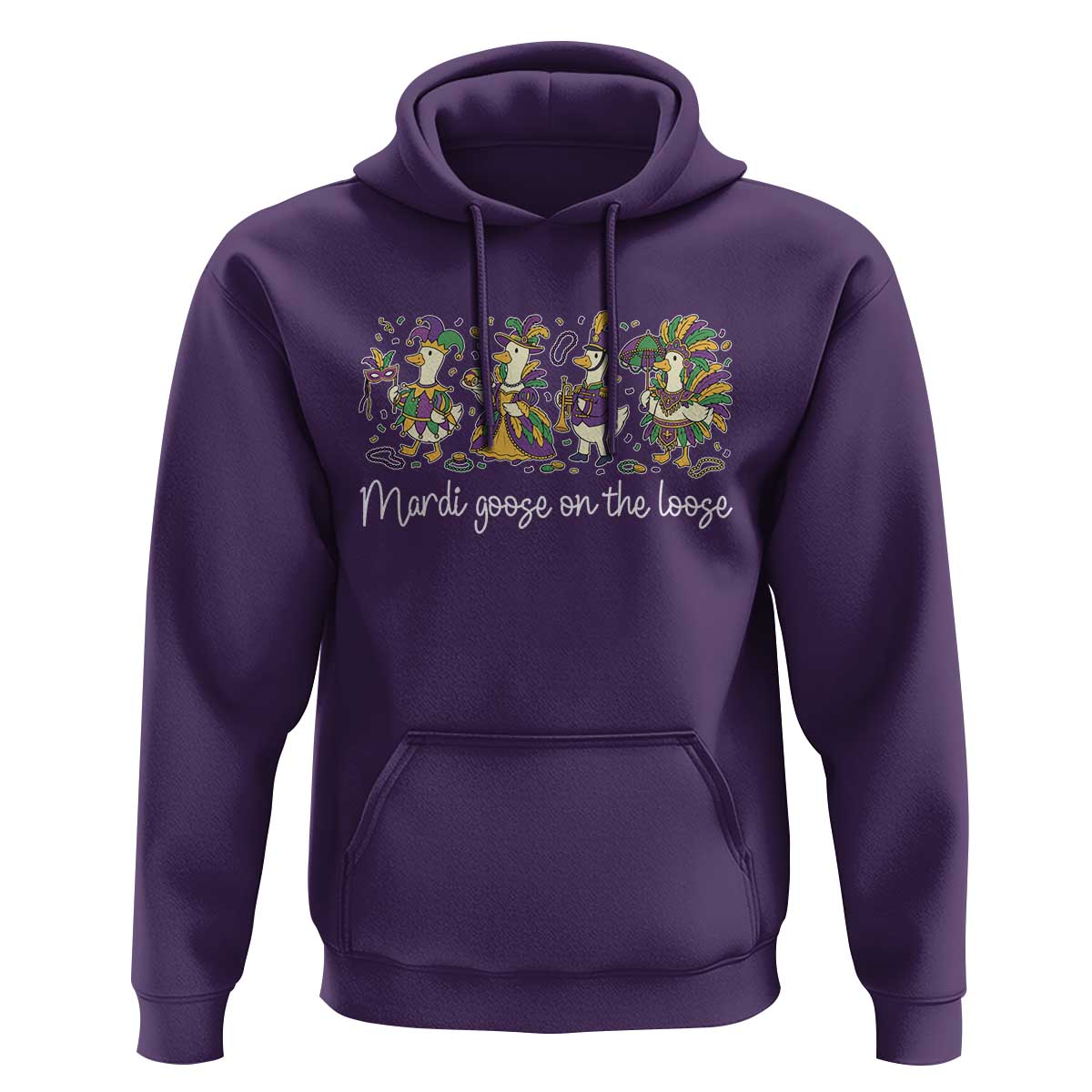 Goose Mardi Gras Hoodie Funny Mardi Goose On The Loose New Orleans Carnival