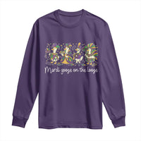 Goose Mardi Gras Long Sleeve Shirt Funny Mardi Goose On The Loose New Orleans Carnival