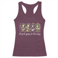 Goose Mardi Gras Racerback Tank Top Funny Mardi Goose On The Loose New Orleans Carnival