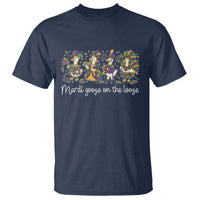 Goose Mardi Gras T Shirt Funny Mardi Goose On The Loose New Orleans Carnival