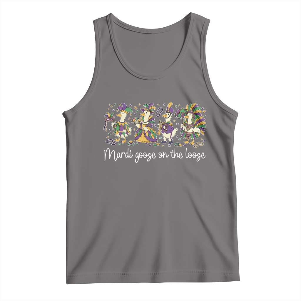Goose Mardi Gras Tank Top Funny Mardi Goose On The Loose New Orleans Carnival