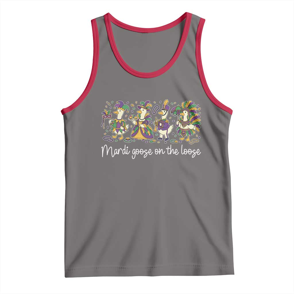 Goose Mardi Gras Tank Top Funny Mardi Goose On The Loose New Orleans Carnival