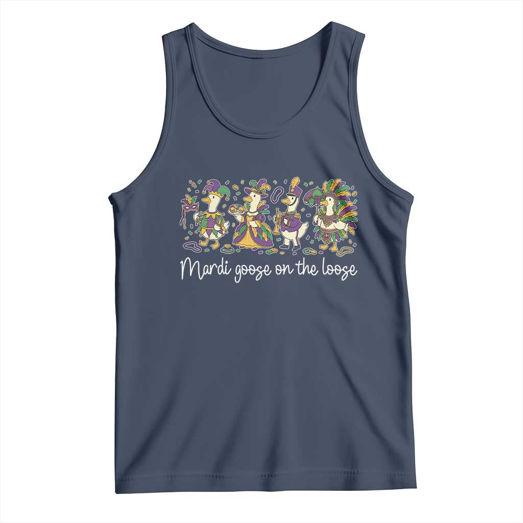 Goose Mardi Gras Tank Top Funny Mardi Goose On The Loose New Orleans Carnival