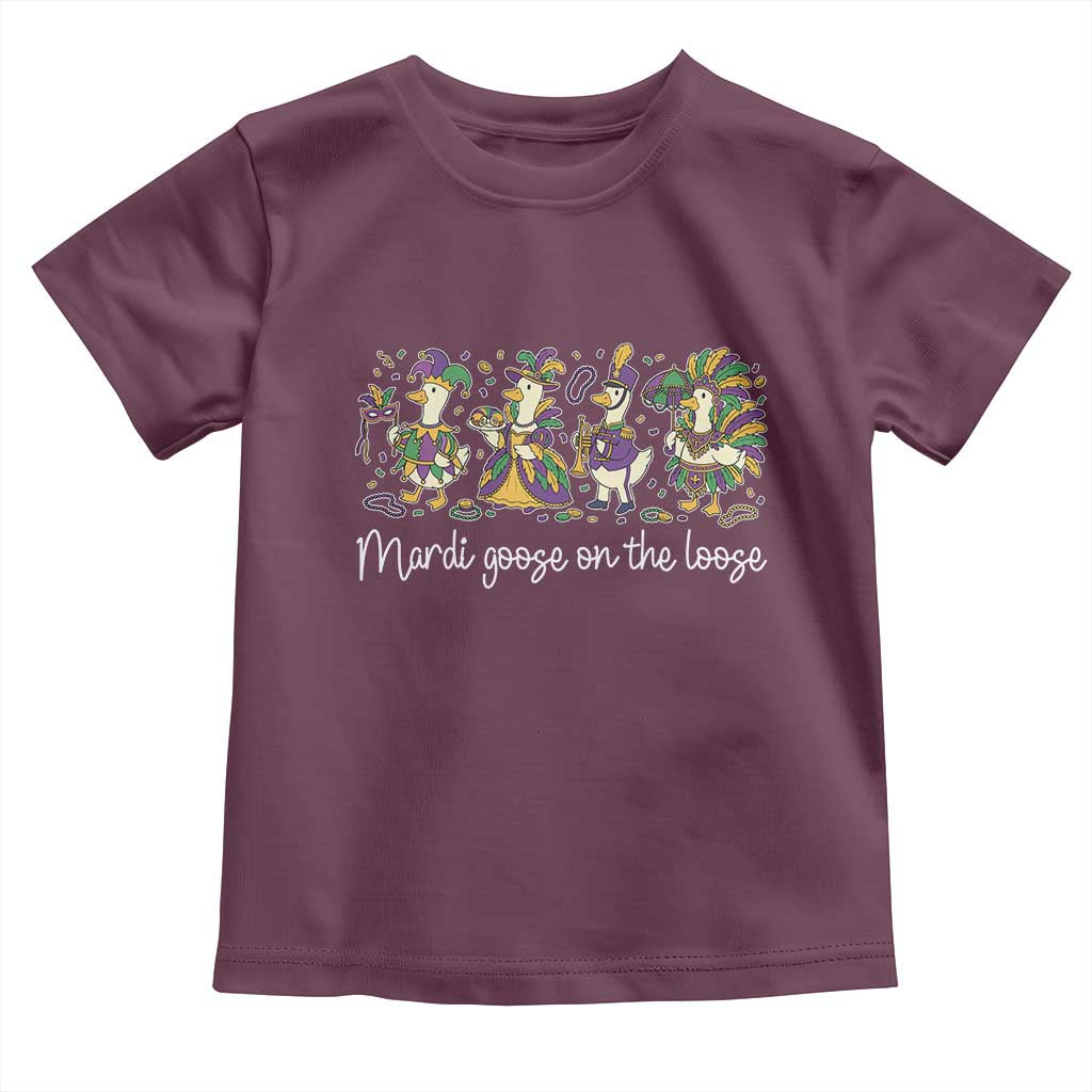 Goose Mardi Gras Toddler T Shirt Funny Mardi Goose On The Loose New Orleans Carnival