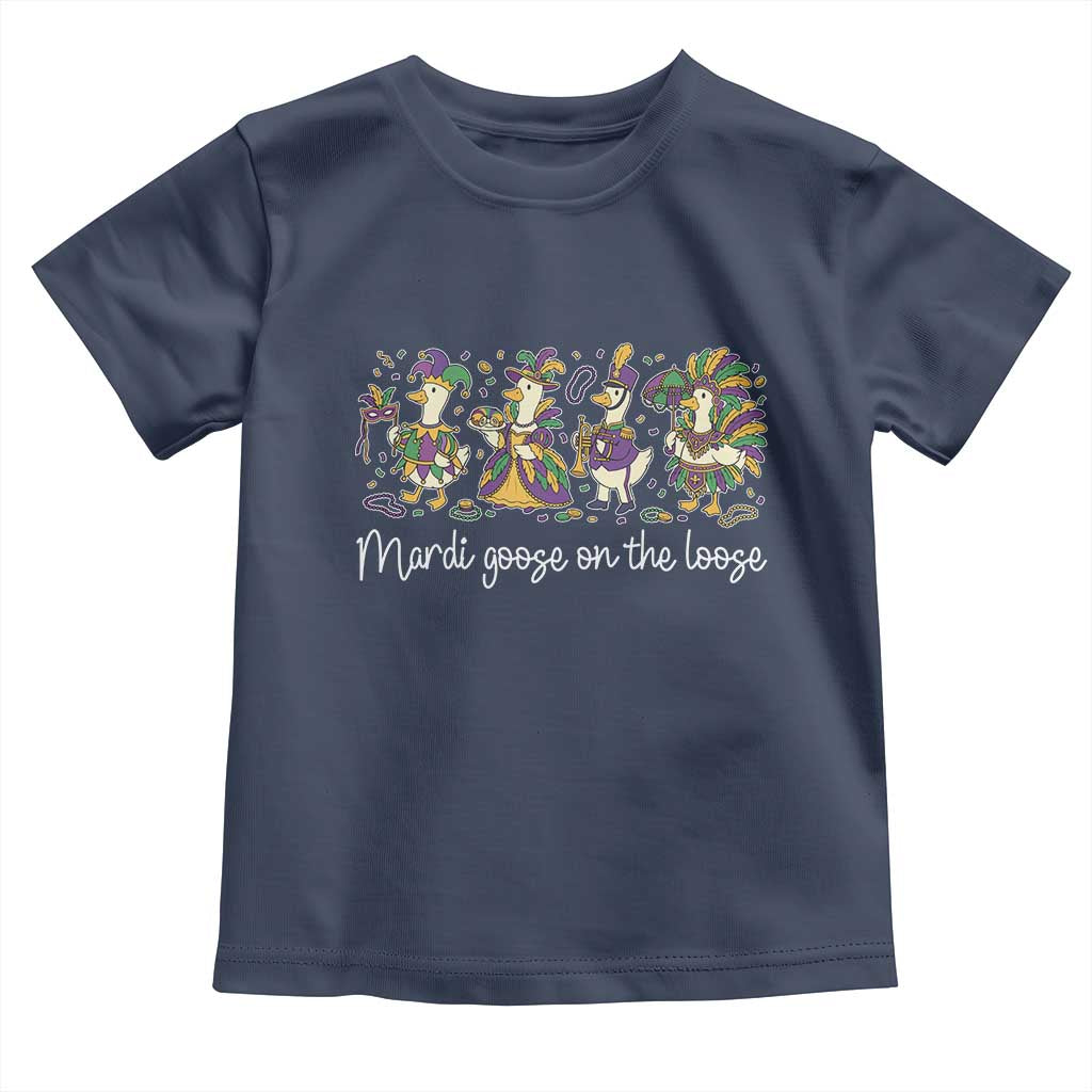 Goose Mardi Gras Toddler T Shirt Funny Mardi Goose On The Loose New Orleans Carnival