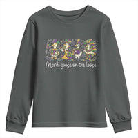Goose Mardi Gras Youth Sweatshirt Funny Mardi Goose On The Loose New Orleans Carnival