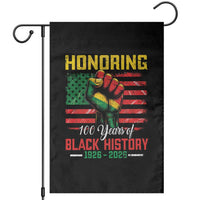 Honoring 100 Years Of Black History Garden Flag Hand Fist Vintage American Flag