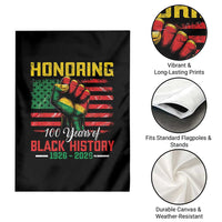Honoring 100 Years Of Black History Garden Flag Hand Fist Vintage American Flag