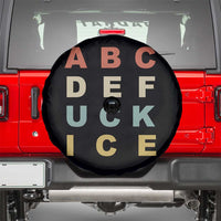 Funny Fuck Ice Protest Resistance Spare Tire Cover Political Retro Alphabet Graphic