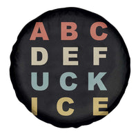 Funny Fuck Ice Protest Resistance Spare Tire Cover Political Retro Alphabet Graphic