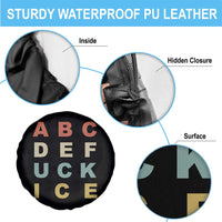 Funny Fuck Ice Protest Resistance Spare Tire Cover Political Retro Alphabet Graphic