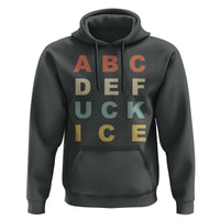 Funny Fuck Ice Protest Resistance Hoodie Political Retro Alphabet Graphic
