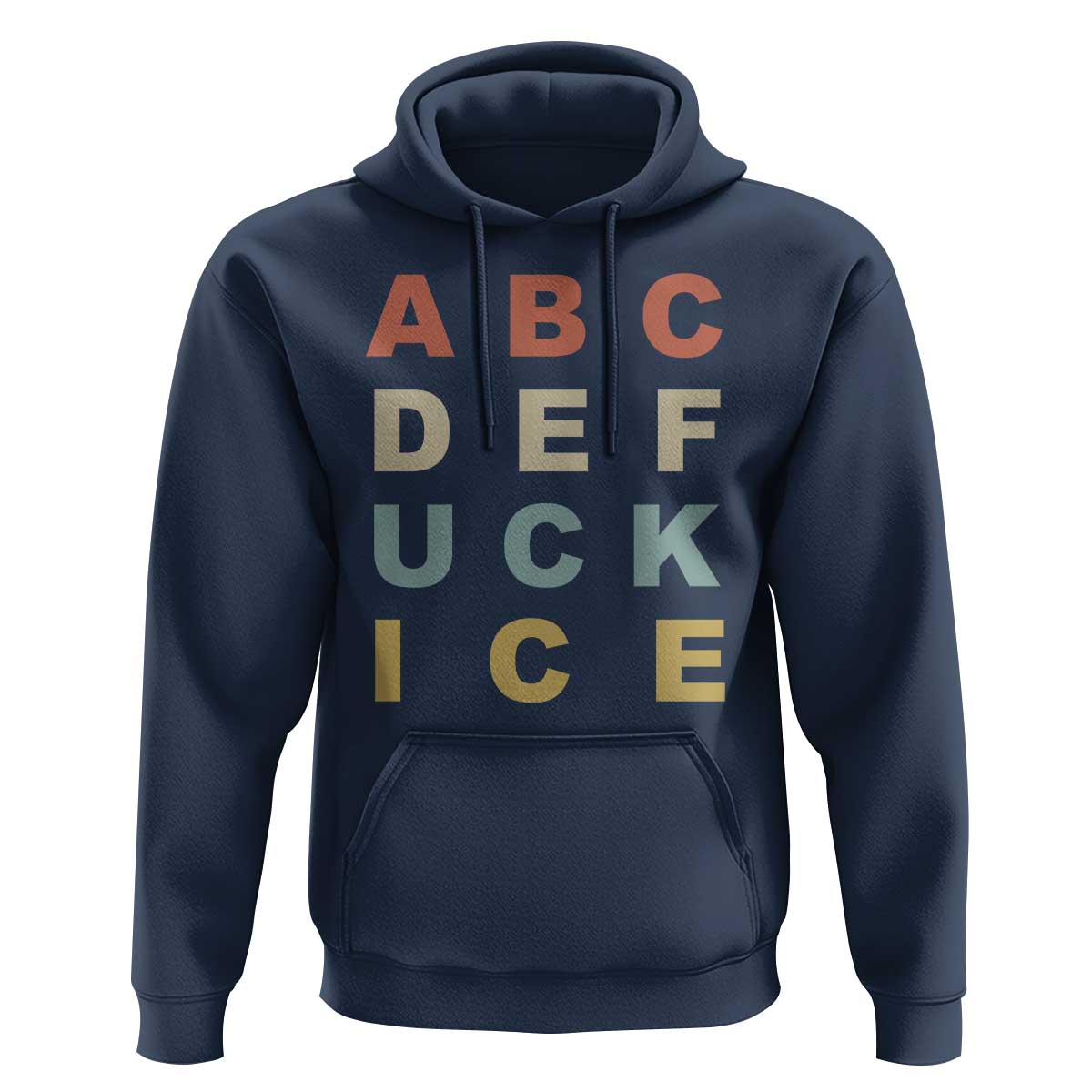 Funny Fuck Ice Protest Resistance Hoodie Political Retro Alphabet Graphic
